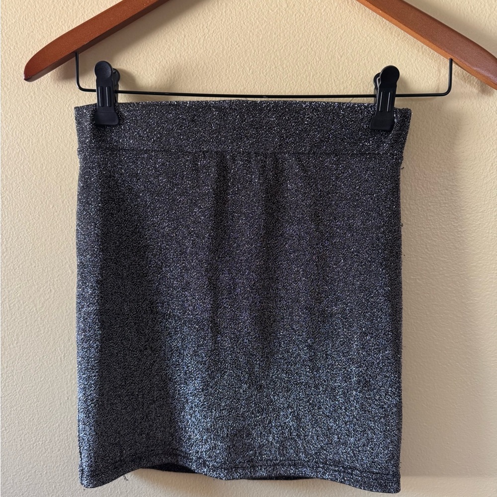 Forever 21 Metallic Charcoal Mini Skirt